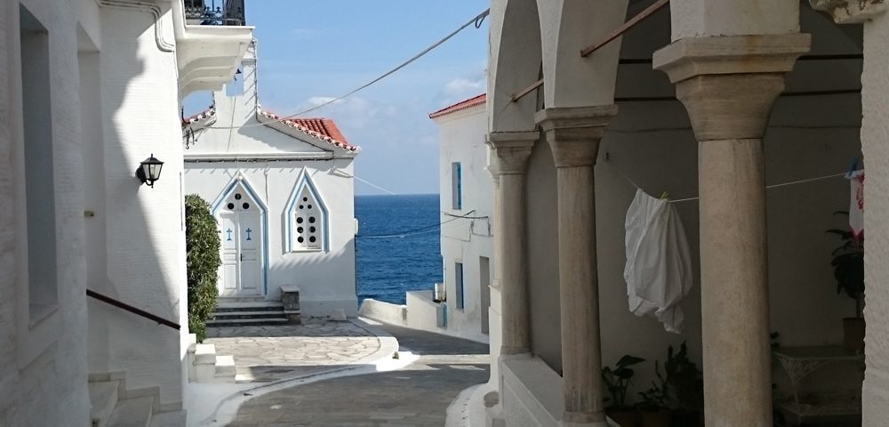 Chora street to the sea