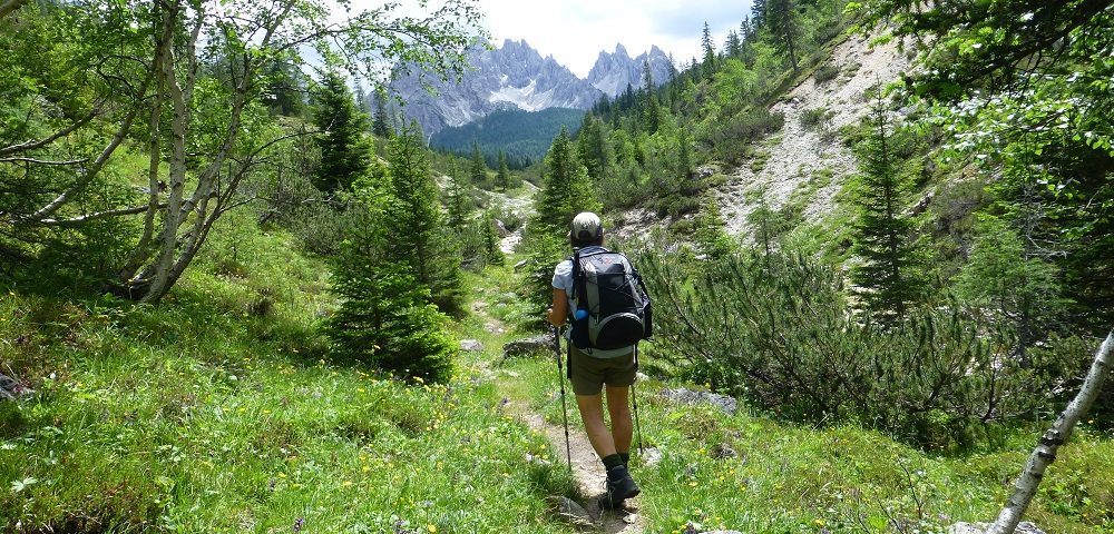 Walking down to Misurina from Tre Cime
