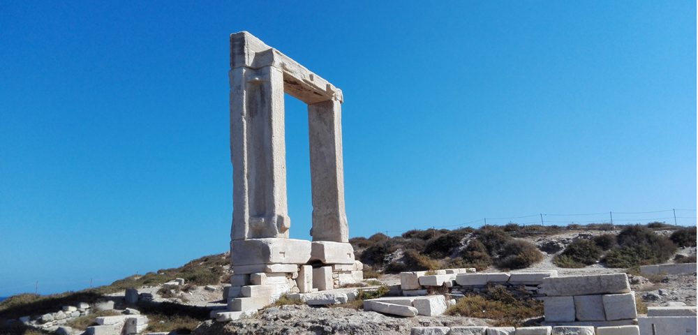 The Portara in the temple of Apollo, Naxos harbour