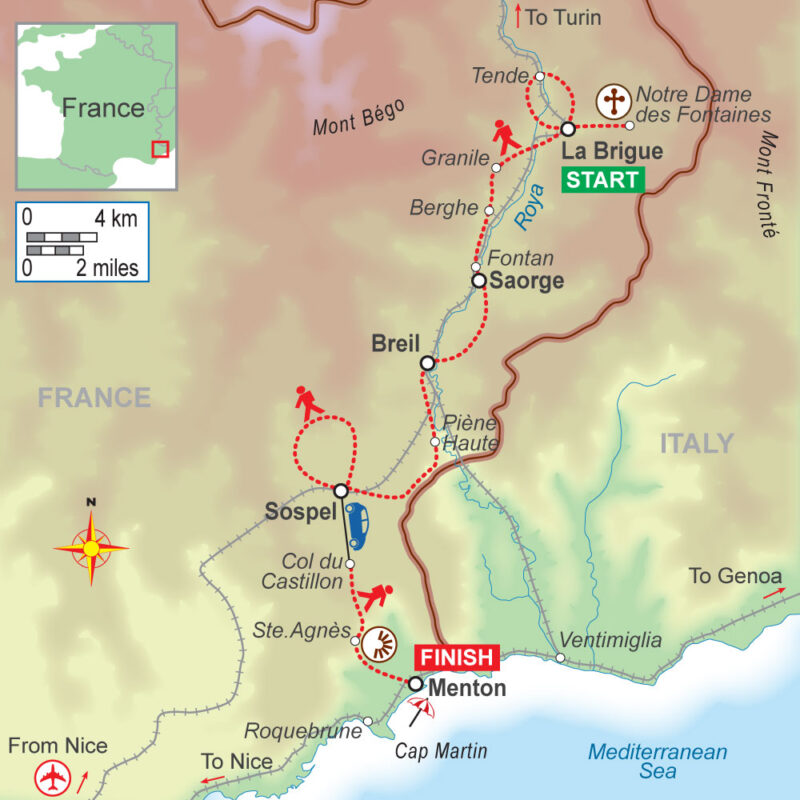 Self-guided walking holiday in the Alpes Maritimes with On Foot Holidays