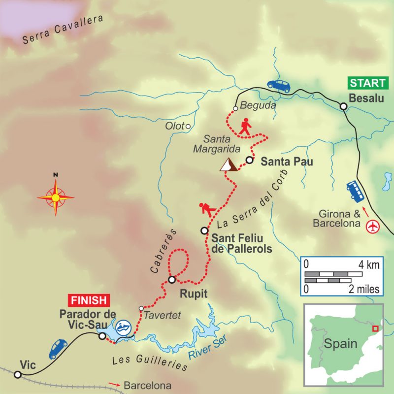 A self-guided walking holiday in the Pyrenean foothills of Catalonia with On Foot Holidays