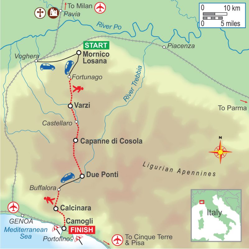A self-guided walking holiday in the Ligurian Hills of Italy (6 night) with On Foot Holidays