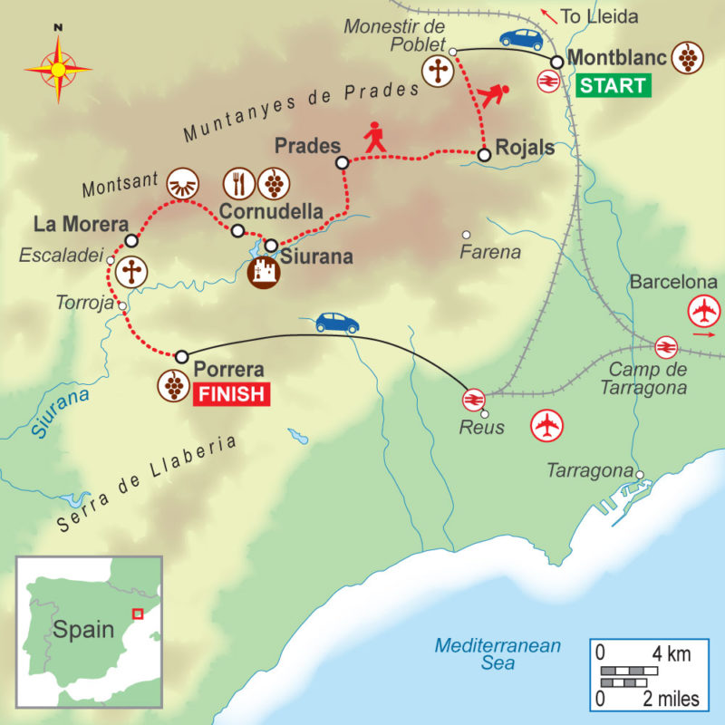 A self-guided walking holiday in the El Priorat region of Catalonia (6 night) with On Foot Holidays