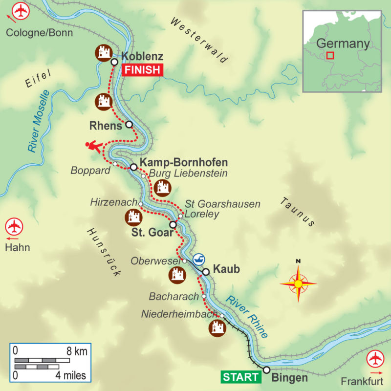 A self-guided walking holiday in the Rhine Valley (7 night) with On Foot Holidays