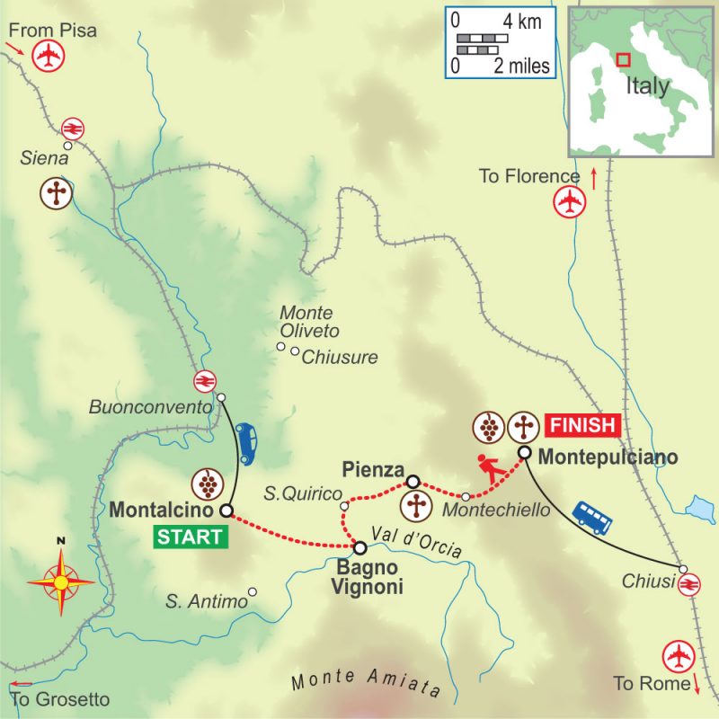 A self-guided walking holiday in southern Tuscany (4 night) with On Foot Holidays
