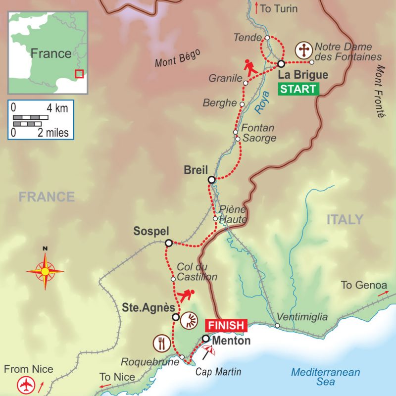 Self-guided walking holiday in the Alpes Maritimes (6 nights) with On Foot Holidays