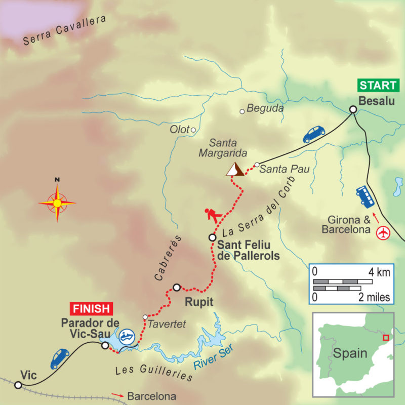 A self-guided walking holiday in the Pyrenean foothills of Catalonia (4 night) with On Foot Holidays