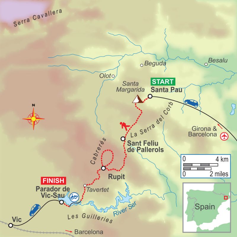 A self-guided walking holiday in the Pyrenean foothills of Catalonia (5 night) with On Foot Holidays