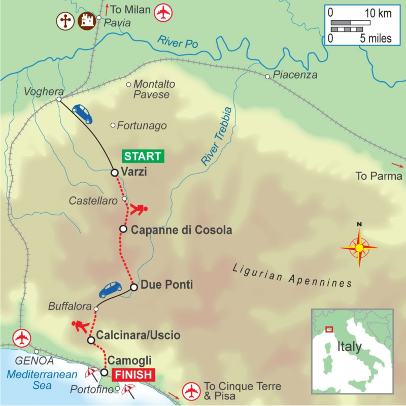 A self-guided walking holiday in the Ligurian Hills of Italy (5 night) with On Foot Holidays