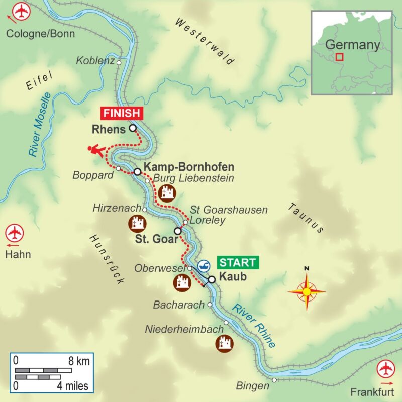 A self-guided walking holiday in the Rhine Valley (5 night) with On Foot Holidays
