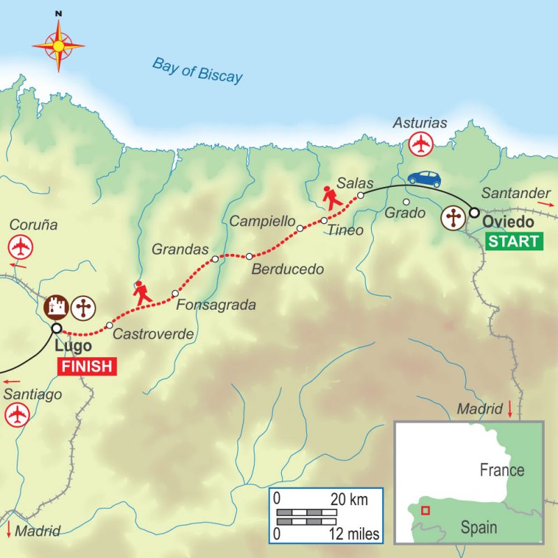 A self-guided walking holiday on the Camino Primitivo de Santiago (8 night) with On Foot Holidays