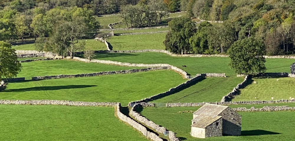 Stone barns and walls give the Dales their character 