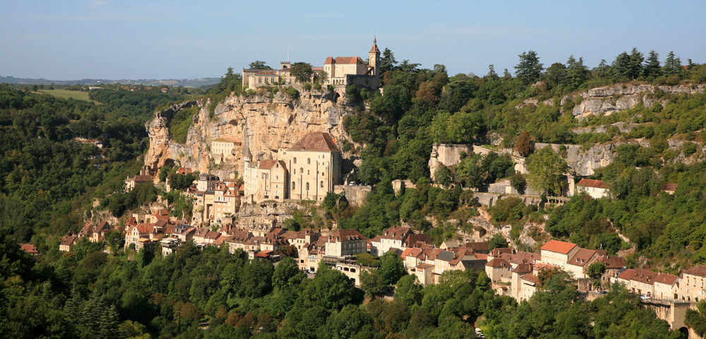 Rocamadour, clinging to the limestone cliffs