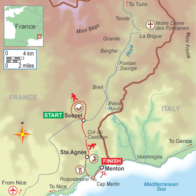 Self-guided walking holiday in the Alpes Maritimes with On Foot Holidays