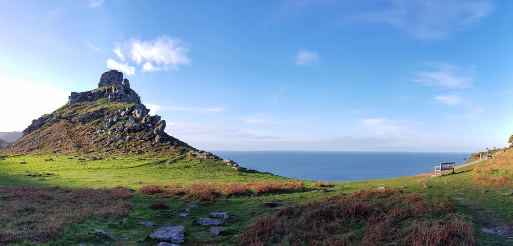 Castle Rock guards the Valley of Rocks