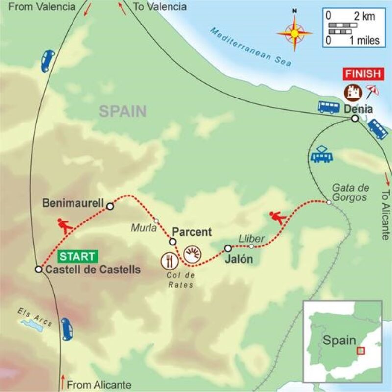 Self-guided walking holiday in Marina Alta (5 nights)