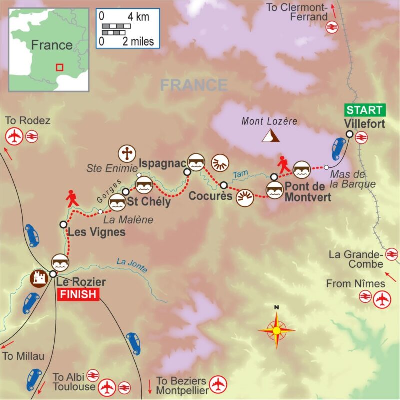 Self-guided walking holiday in the Gorges du Tarn with On Foot Holidays